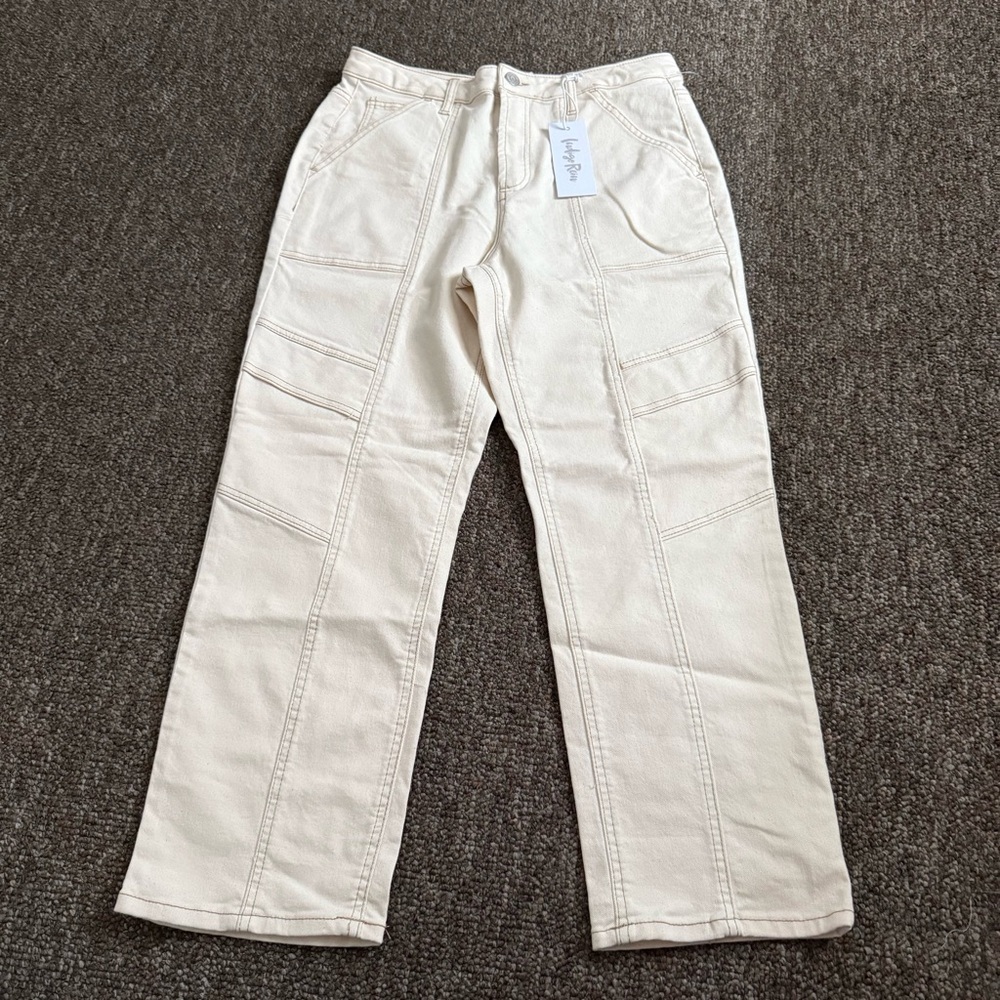 Indigo Rein Beige Pants‎ Women’s Size 13 Waist 30 Pockets Casual New